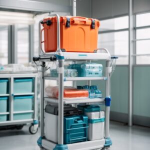 stainless medical trolley
