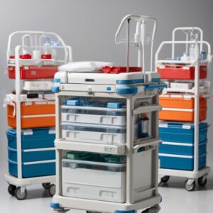 stainless steel instrument trolley