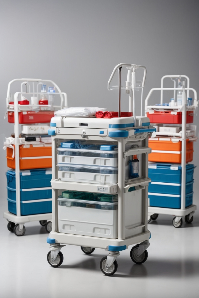 stainless steel instrument trolley