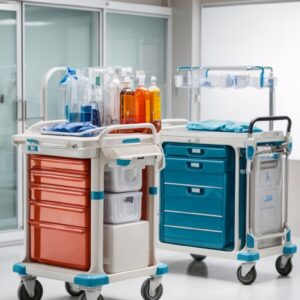 steel medical trolley