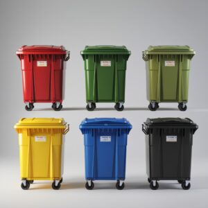 240 liter green wheelie bin