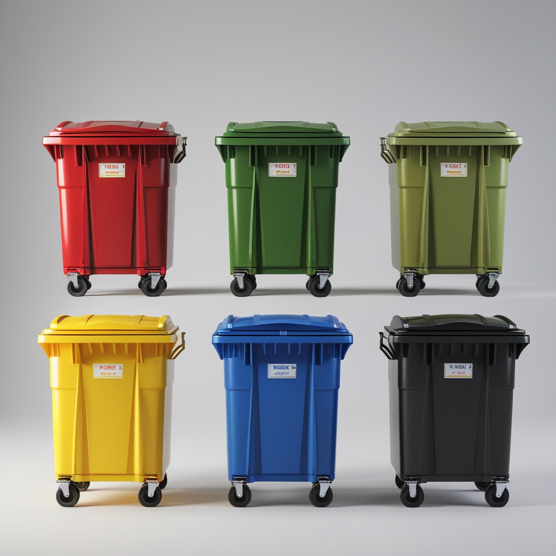 240 liter green wheelie bin