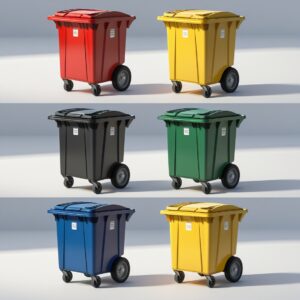 660 liter violet wheelie bin