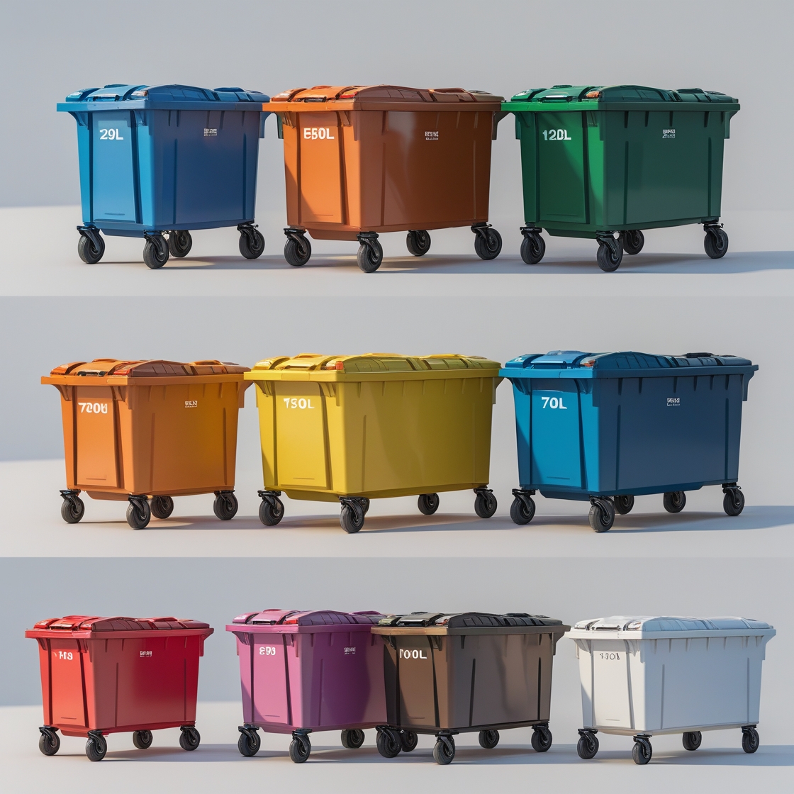 Indigo 550 liter wheelie bin