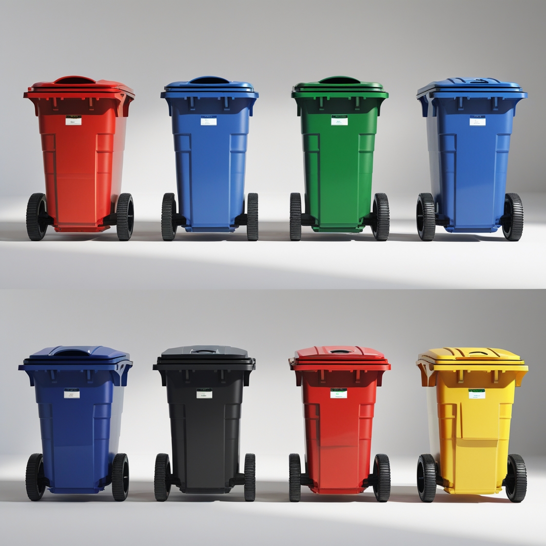 Black 120 liter wheelie bin