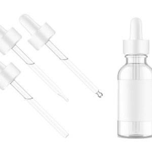 Alternative view of Dropper Bottles Clear-White Pipettes