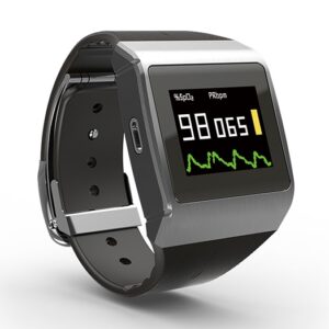 Alternative view of CMS50K Wearable SpO2/ECG Monitor – Watch Design