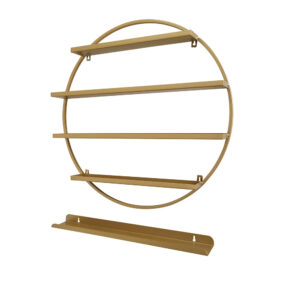Diva Round Nail polish display Shelf - Gold