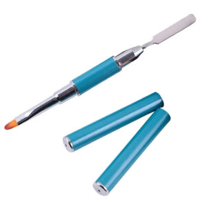Alternative view of Staleks Manicure pusher Gummy with silicone handle UNIQ 10 TYPE 4.2 (rounded narrow pusher and bent blade)